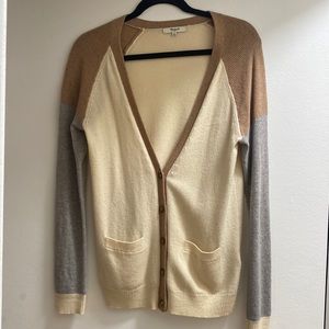 Color blocked Madewell cardigan size small